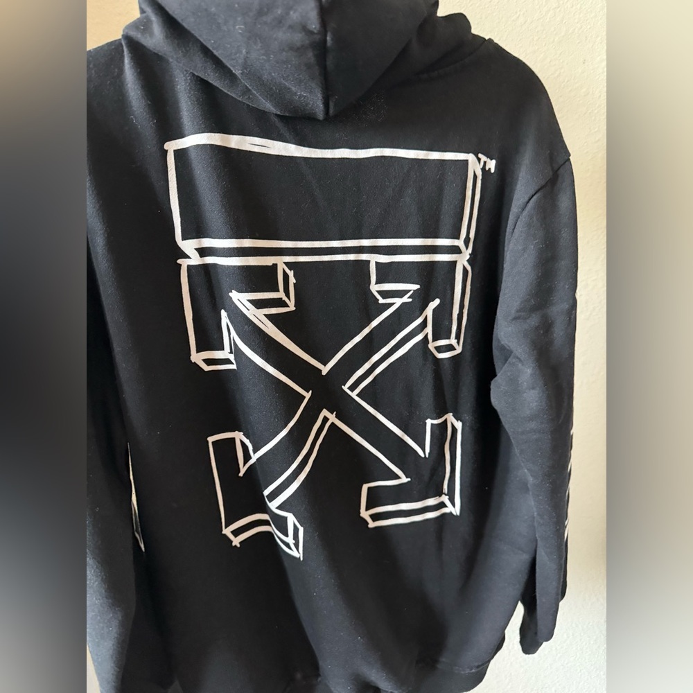 Black Hoodie with White Graphic